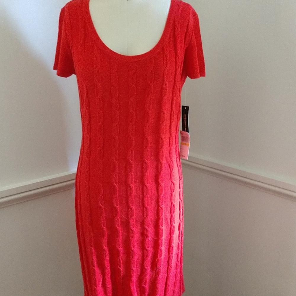 #5 MSRP=$86 Cable Knit PACKABLE Sweater Dress Spence